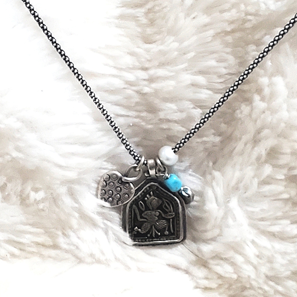 Rare Silpada 925 Sterling Silver Charm Necklace N1679